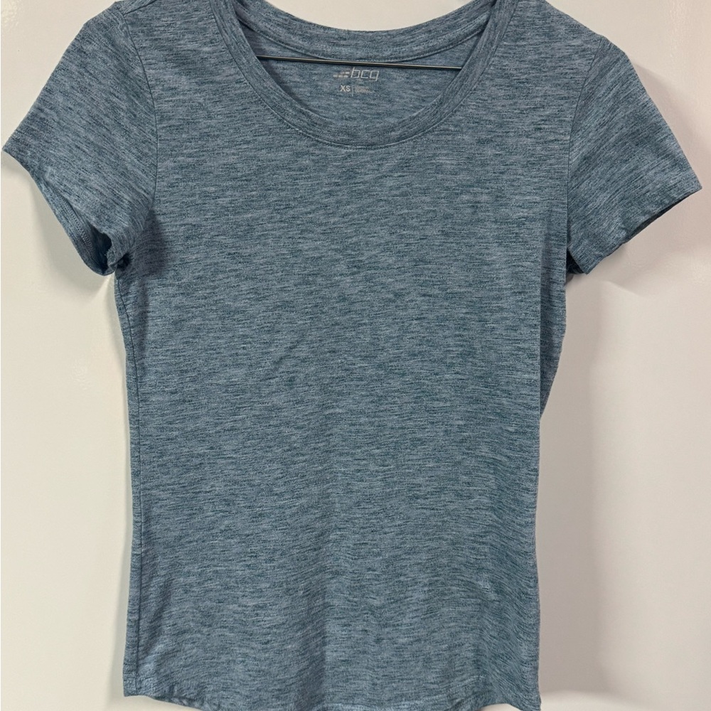 BCG Women's Short Sleeve Heathered Blue Tee